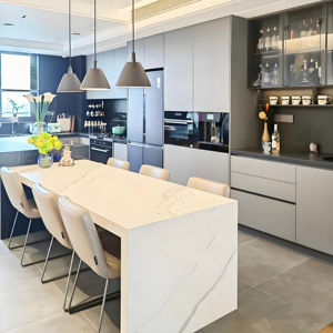 Menuiserie contemporaine en bois modulaire Smart Shaker Gabinetes De Cocina Meubles sur mesure Design Armoire Cuisines - Product Image 1