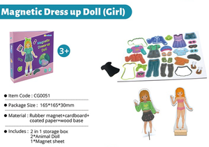 Nueva <span class=keywords><strong>casa</strong></span> <span class=keywords><strong>de</strong></span> muñecas <span class=keywords><strong>de</strong></span> vestir para niñas Creative My Wardrobeand Magnet Dress up Doll Game Box Set para regalos <span class=keywords><strong>de</strong></span> niñas - Product Image 2
