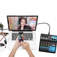 Console de mixage audio professionnelle 5 canaux, mini console DJ avec Bluetooth, carte son USB, interface audio, effets DSP pour diffusion en direct