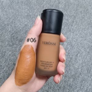 VERONNI 6 रंग पूर्ण कवर पनाह बेस मेकअप प्राकृतिक तरल फाउंडेशन चेहरा क्रीम - Product Image 3