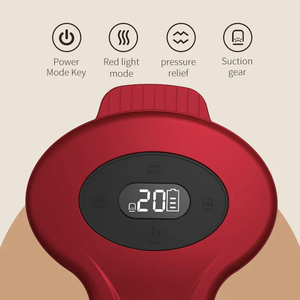 Masajeador de ventosas de vacío eléctrico inteligente de 12 engranajes con Dispositivo de masaje <span class=keywords><strong>Gus</strong></span> sha de terapia de luz roja - Product Image 3