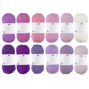 Fil de coton fantaisie doux 4 brins en gros, 50g, pour crochet et tricot à la main - Product Image 3
