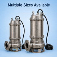 Fabricant de pompes submersibles pour eaux usées, pompe submersible pour eaux usées en acier inoxydable à grand débit, drainage vertical des eaux usées