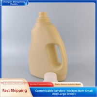 Bouteille en plastique de 3L pour détergent lessive en gros ; Bouteille de 2L pour assouplissant textile et engrais pour fleurs (produits chimiques quotidiens)