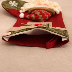 Adorables chaussettes de Noël en 3D avec Père Noël, bonhomme de neige, renne, cadeaux, bonbons, dessins animés, pour décorer la cheminée - Product Image 6
