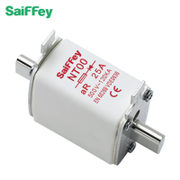 Fusible de Cuchilla Tipo HRC AC500V/690V SaiFFey 2-160A de Acción Rápida, Enlace Fusible de Cerámica NT00C