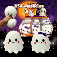 Gran Stock de Juguetes Blandos de Halloween con Forma de Fantasma, Antiestrés de Levantamiento Lento, Bola Kawaii Linda con Temática de Halloween, Juguete Sensorial Blando