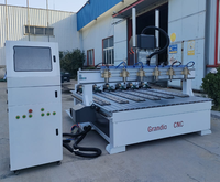 Machine CNC à 6 broches, routeur de sculpture sur bois à 4 axes avec têtes rotatives multiples