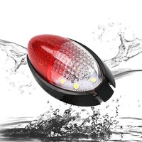 Feux de position latéraux LED bicolores pour camion et remorque, forme ovale et rectangulaire, 2 styles, rouge, ambre, blanc, 24V, pour fourgonnette et camion, étanches