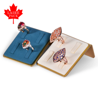 LAIRE Présentoir à bijoux en métal de luxe Base en microfibre Présentoir à clous d'oreilles Présentoir spécial pour bijoux