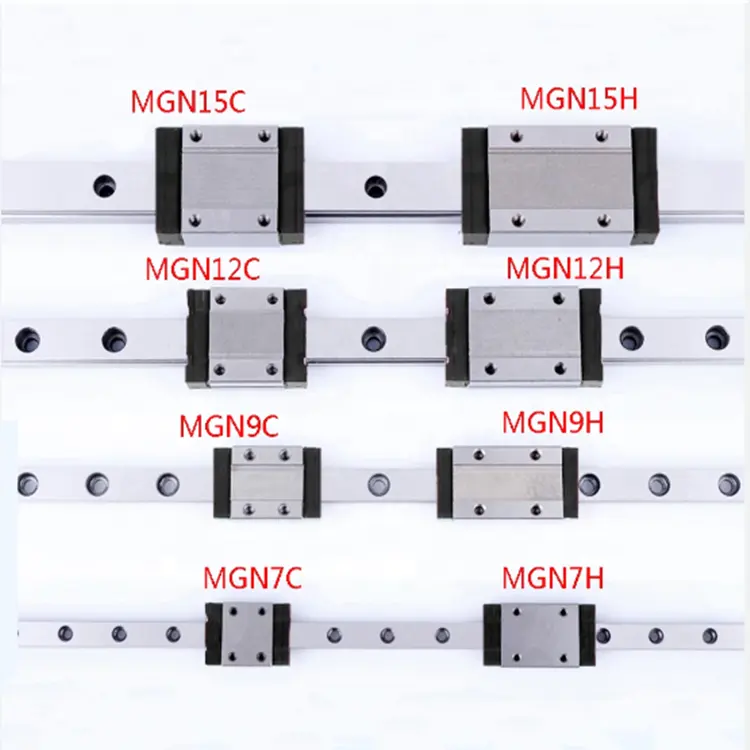 MGN C/H série MGN7/9/12/15 Guia Linear para Impressora 3D Slider 300 350 400 450 500 600 800 1000 1200mm trilho linear