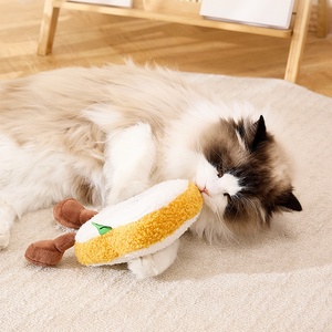 Giocattoli per Gatti a Forma di Pane per Colazione con Erba Gatta, <span class=keywords><strong>Squeaker</strong></span> e Carta Stropicciata |   Giocattoli Interattivi in Peluche per Animali Domestici - Product Image 5