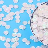Paillettes opaques petites marguerites 9 mm en vrac pour loisirs créatifs, slime, remplissage de boue cristalline, décoration amusante pour ongles, vente en gros d'usine