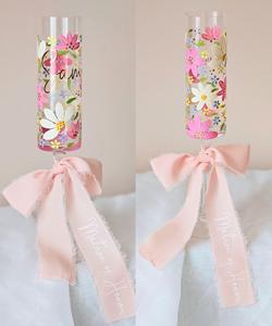 Figurine de fleur de naissance en verre rose peinte à la main personnalisée, bouquet pour enfants, moderne <span class=keywords><strong>et</strong></span> réutilisable - Product Image 2