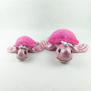Peluche Tartaruga Principessa Scintillante Rosa con Glitter e Fiocco, Regalo per Bambine - Product Image 5