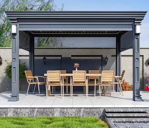 Gazebo de jardin de toit d'auvent de patio imperméable Lourverd Pergola bioclimatique en aluminium - Product Image 5