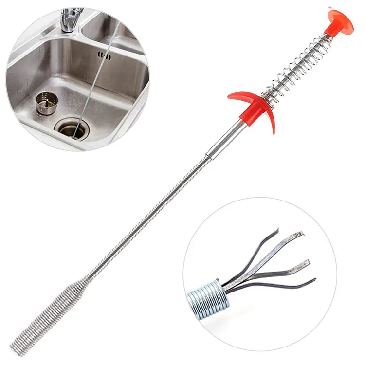 Top Seller 2020 Amazon Personalized Design New Product Cleaning Dredge Remover Hair Sewer Filter Tool Spring Drain Snake Cleaner