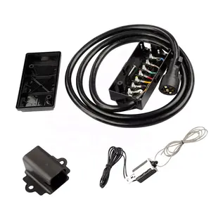 7way 8FT Trailer Breakaway extension Cable with Waterproof Junction Box and Plug Holder