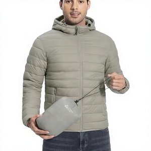 <b>Men's</b> Lightweight Packable Puffer Jacket Waterproof Winter Hood Jacket Custom Packable Quilted Puffer Jacket With Storage <b>Pouch</b> - Product Image 1