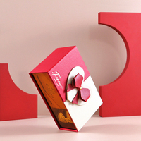Boîte cadeau créative, recyclable et personnalisable en PU, avec toucher papier, finition laquée, double ouverture, pliable et à fermeture magnétique