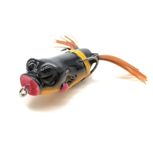 Rana da pesca a galleggiamento alto Boxer <span class=keywords><strong>Frog</strong></span> per tronchi sommersi, set di ami affilati premium, gomma resistente, ideale per la pesca al pesciolino. - Product Image 3