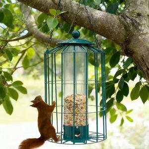 Mangeoire à oiseaux en métal Art Déco résistante aux intempéries et aux écureuils, à fixer au mur, pour oiseaux sauvages, jardin extérieur - Product Image 2