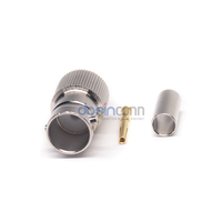 Connecteur BNC SDI 3G CCTV RG69 BNC Type à souder Femelle 75 ohms 6 GHz