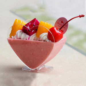 Cuencos desechables reutilizables en forma de corazón, aperitivos de plástico, Mini tazas de <span class=keywords><strong>helado</strong></span> para postres - Product Image 2