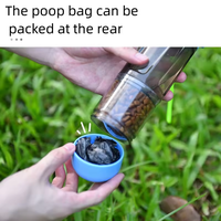 Bouteille d'eau portable pliable en plastique pour chiens 4 en 1 bouteille d'eau pour animaux de compagnie de voyage en plein air pour animaux de compagnie