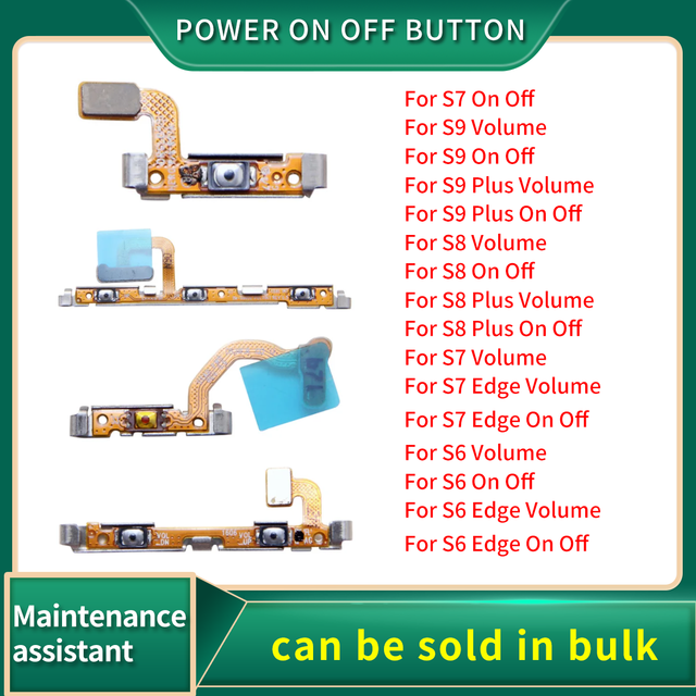 Power On Off Button Flex Cable For Samsung Galaxy S8 S9 Plus Volume Switch Key Control Ribbon
