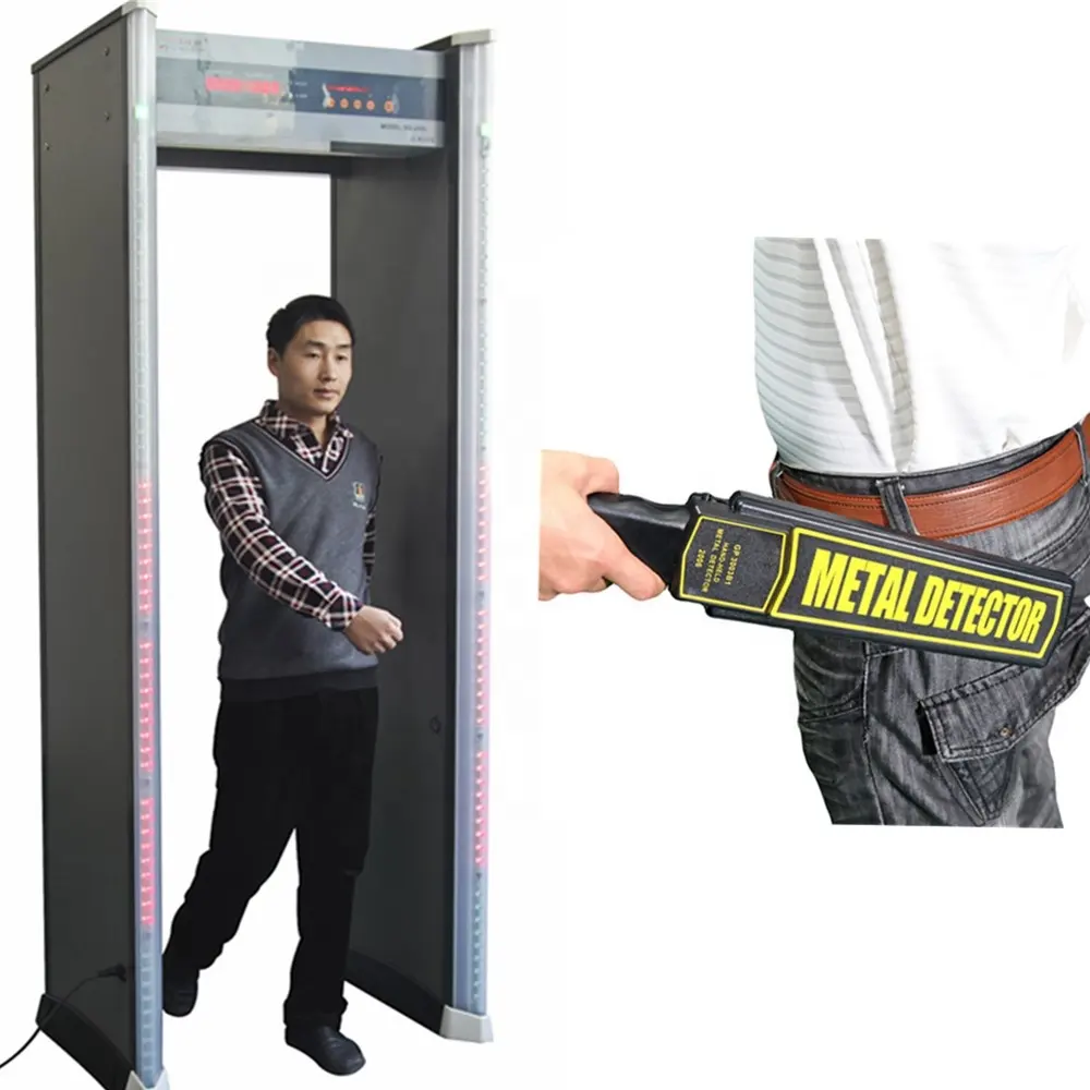 Security industrial walk through metal detectors door