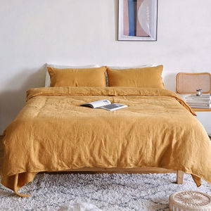 Bán buôn rắn màu GOTS giấy chứng nhận 100% Châu Âu lanh linen tấm ga trải giường tự nhiên pháp Linen Duvet cover <span class=keywords><strong>bedding</strong></span> Set - Product Image 5
