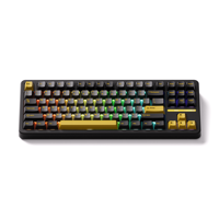 Teclado Mecánico AKKO Black Gold TAC87 OEM, Diseño TKL al 80%, Batería Inalámbrica de 10000 mAh, Montaje Gasket, Retroiluminación RGB 5.0, Interruptores Intercambiables en Caliente