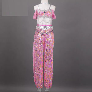 Traje <span class=keywords><strong>de</strong></span> actuación étnica con pantalones largos Traje <span class=keywords><strong>de</strong></span> baile indio clásico y elegante para actuación en escenario Traje <span class=keywords><strong>de</strong></span> entrenamiento <span class=keywords><strong>de</strong></span> baile Traje - Product Image 4