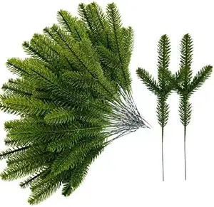 도매 인공 식물 소나무 가지 크리스마스 트리 액세서리 DIY 파티 테이블 정원 장식 크리스마스 트리 장식품