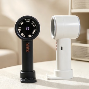 Ventilateur de bureau portable avec écran numérique, moteur DC 5W, alimenté par batterie, commande par bouton, pour utilisation intérieure et extérieure - Product Image 1