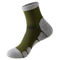 Chaussettes de course mi-mollet pour hommes, anti-odeur, rembourrées, respirantes, pour marathon, badminton, basketball, logo personnalisé, vente en gros