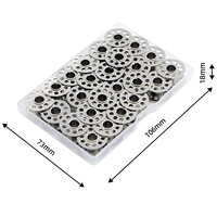 25 pièces accessoires de broche de machine à coudre en métal bobine de machine à coudre ancienne en acier emballée dans une boîte