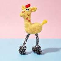 Jouet interactif pour chien en peluche résistant à l'usure, avec nœud en corde, pour nettoyer les dents, très populaire, pour chiens d'intérieur