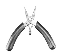 Pince à bijoux professionnelle en acier inoxydable à mâchoires biseautées, à manche ergonomique en plastique, multi-usages, métrique, pour fil et bricolage