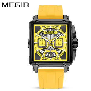 Elegante reloj deportivo cuadrado, luminoso, resistente al agua, de cuarzo, multifunción, cronógrafo, para hombre. - Product Image 6