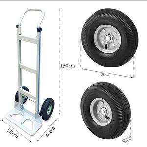 รถเข็นอลูมิเนียมแบบหนัก 2 ล้อ ขนาด 1200x600 มม. สำหรับจัดเก็บและขนย้ายอุปกรณ์ในงานอุตสาหกรรม - Product Image 4