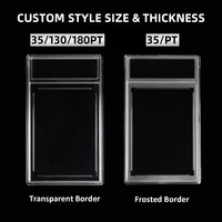 Étui de protection pour cartes gradées 35PT à scellage ultrasonique, format standard, pour affichage et protection, vente en gros pour collectionneurs