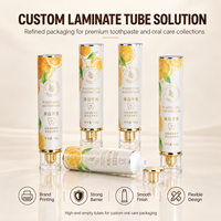 Tube d'emballage en aluminium et plastique pour dentifrice, bouchon à vis, logo personnalisé imprimé UV, conteneur laminé pour soins bucco-dentaires 12,7-35 mm