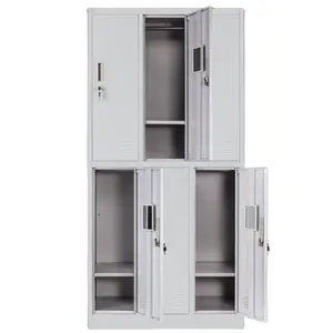 Hot Sale Single Steel 4 Door Locker with Key Lock Modern Style Metal Steel Cabinet for Staff Workers Employees Storage Function