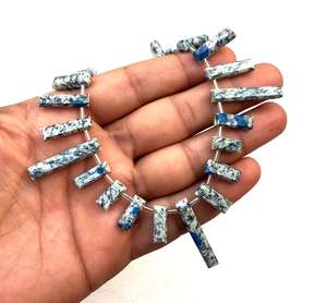 Belle pierre précieuse de jaspe k2 naturelle à facettes forme Rectangle perles de Briolette vente en gros fabricant authentique de haute qualité - Product Image 2