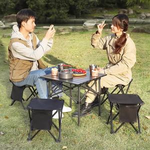 Chaise pliante en fer avec logo personnalisé, légère et portable, pour le camping, la pêche, le jardin - Product Image 1