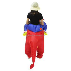 Wholesale Crazy Jurassic Funny Party <strong>Kids</strong> Children <strong>Dinosaur</strong> Riding Walking Inflatable <strong>Costume</strong> - Product Image 6