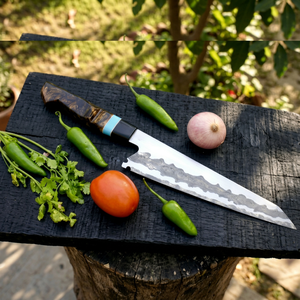 New Arrival Prestige Blades Handmade Ambidextrous Carbon Steel Chef <b>Knives</b> Brushed Finish Customized Packing <b>Sharp</b> Blade Modern - Product Image 1
