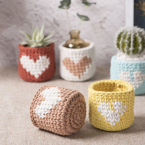 Handmade Woven Cup Sleeve For Indoor <b>Succulent</b> Planters Home Decor Modern Style Flower <b>Pot</b> Cover - Product Image 1